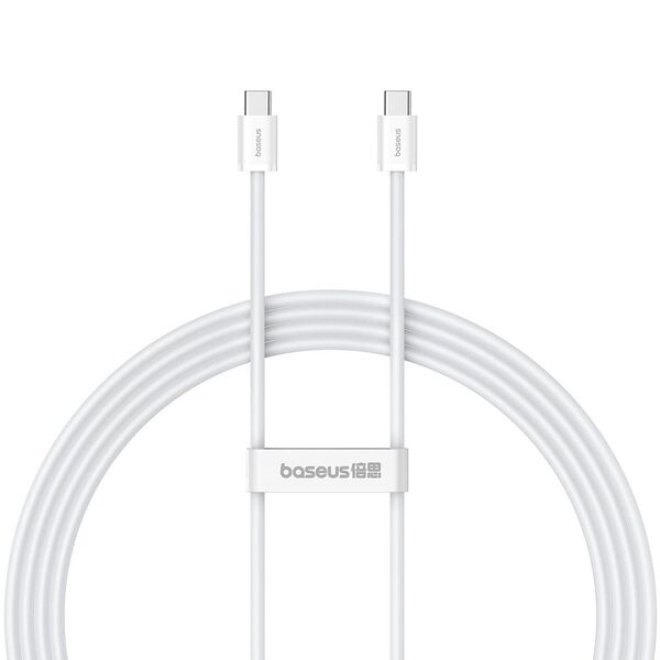 Data cable Baseus Superior 2, Type-C - Type-C, 30W, PD, 2.0m, White - 40423 έως 12 άτοκες Δόσεις