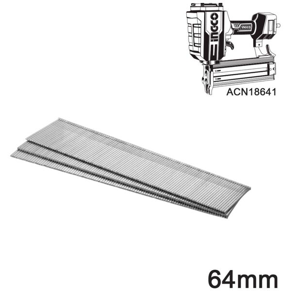 Ingco Καρφιά 64mm Αεροκαρφωτικού Acn18641 Ana01641 6925582138313 έως 12 Άτοκες Δόσεις