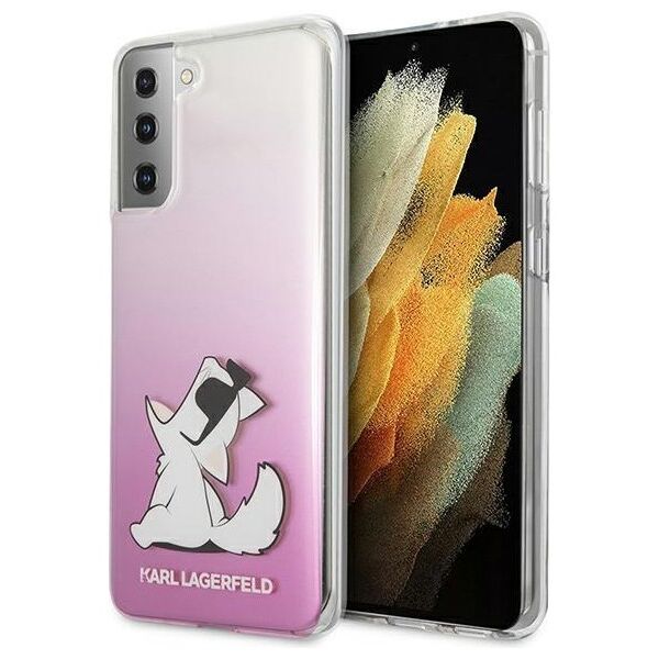 Karl Lagerfeld KLHCS21MCFNRCPI S21+ G996 hardcase różowy/pink Choupette Fun