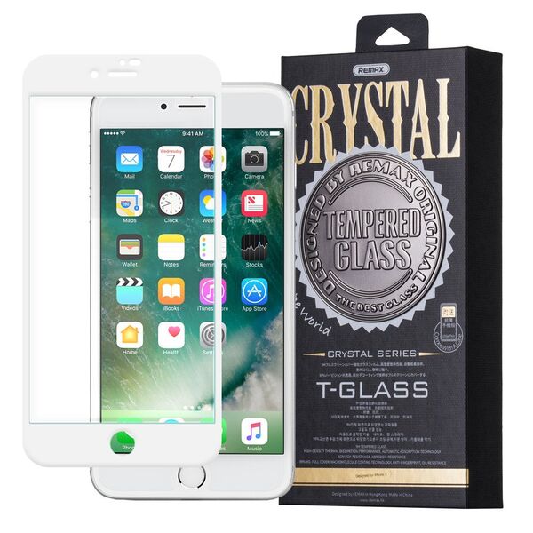 Tempered glass + case  Remax 2IN1 Iphone X SET Case + glass GL-08 white 6954851280064