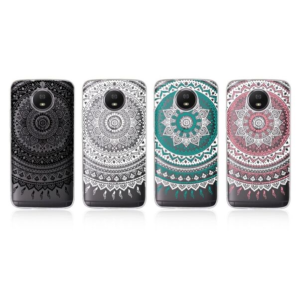 TPU EDGE HYBRID MOTO G5S CYAN MANDALA PATTERN 09038455