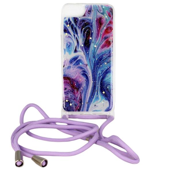 IPHONE 12 MINI Rope Glitter case blue 5904161102953