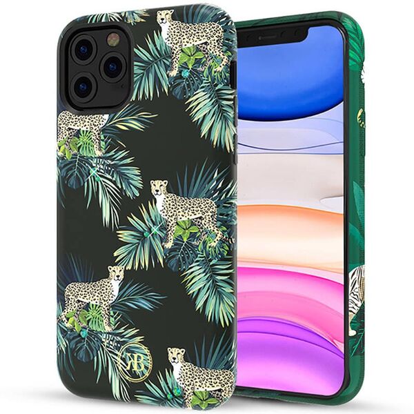 Case IPHONE 11 PRO MAX Kingxbar Forest Series Green Leopard 6959003589620