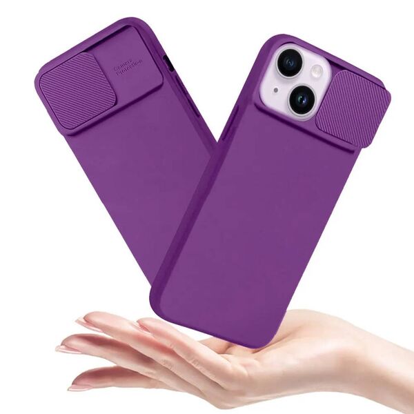 Case IPHONE 13 Silicone with Camera Cover Nexeri Silicone Lens purple 5904161115861