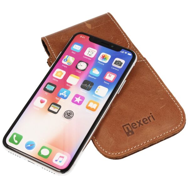 Vertical Holster IPHONE 13/13 PRO / 12/12 PRO / SAMSUNG GALAXY S24 Leather Case for Belt Open Wallet Nexeri Flap Leather brown 5904161118916