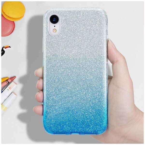 Case IPHONE 13 MINI Glitter silver & blue 5904161119340