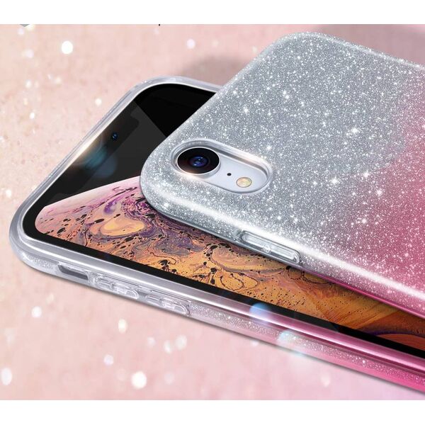 Case SAMSUNG GALAXY A03S Glitter silver & pink 5904161119937