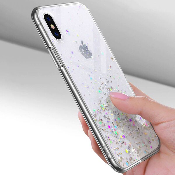 Case SAMSUNG GALAXY A03S Sequins Glue Glitter Case transparent 5904161121879