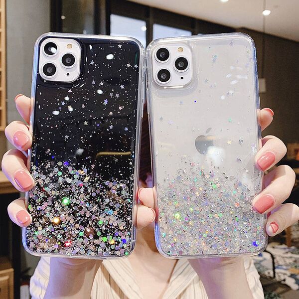 Case SAMSUNG GALAXY A03S Sequins Glue Glitter Case transparent 5904161121879