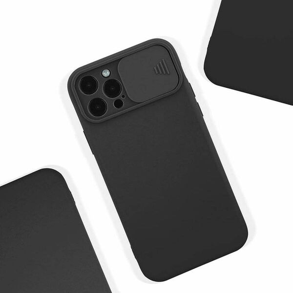 Case IPHONE 14 PLUS Silicone with Camera Cover Nexeri Silicone Lens black 5904161128946