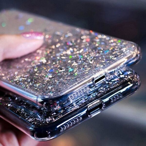 Case IPHONE 14 PLUS Sequins Glue Glitter Case black 5904161129745