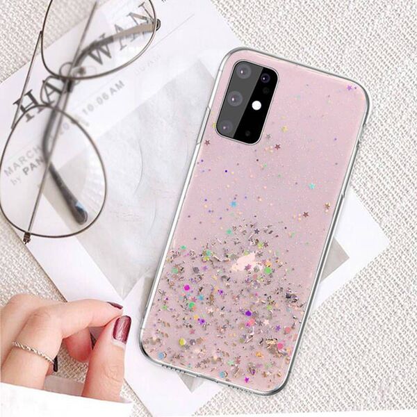 Case IPHONE 14 PLUS Sequins Glue Glitter Case pink 5904161129752