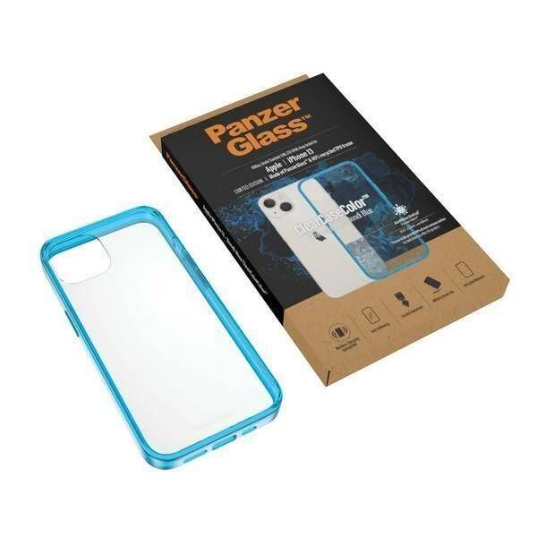 Case IPHONE 13 PanzerGlass ClearCase Antibacterial Military (0331) Grade Bondi Blue 5711724003318