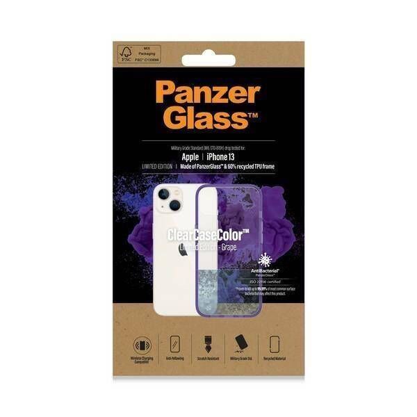 Case IPHONE 13 PanzerGlass ClearCase Antibacterial Military (0332) Grade Grape 5711724003325