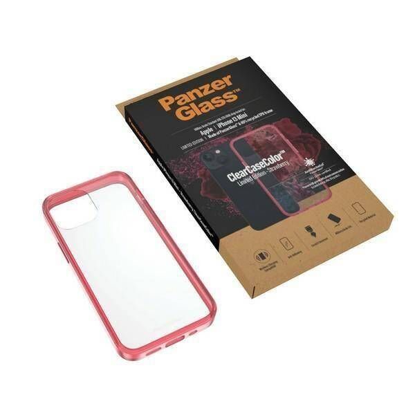 Case IPHONE 13 MINI PanzerGlass ClearCase Antibacterial Military (0330) Grade Stawberry 5711724003301