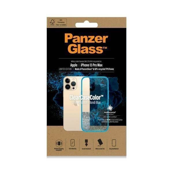 Case IPHONE 13 PRO MAX PanzerGlass ClearCase Antibacterial Military (0341) Grade Bondi Blue 5711724003417