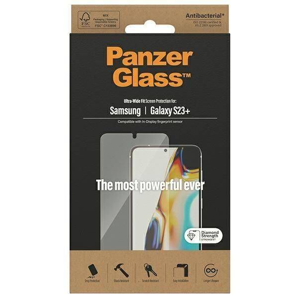 Tempered Glass SAMSUNG GALAXY S23+ PanzerGlass Ultra-Wide Fit Screen Protection (7323) 5711724073236