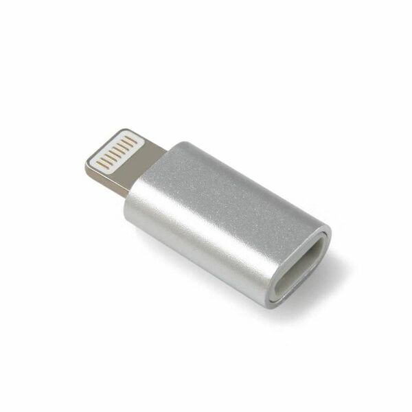 Adapter Reverse Lightning to Micro USB silver 5902537024144