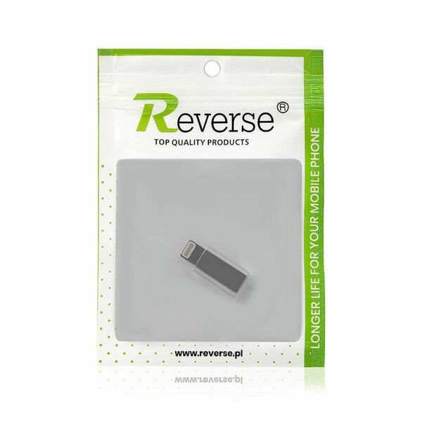 Adapter Reverse Lightning to Micro USB silver 5902537024144