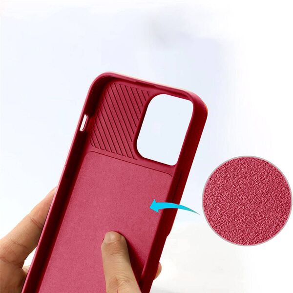 Case XIAOMI REDMI NOTE 12 5G Silicone with Camera Cover Nexeri Silicone Lens burgundy 5904161137122