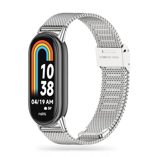 Strap for XIAOMI MI BAND 8 / 8 NFC Tech-Protect Milaneseband silver 9490713935170