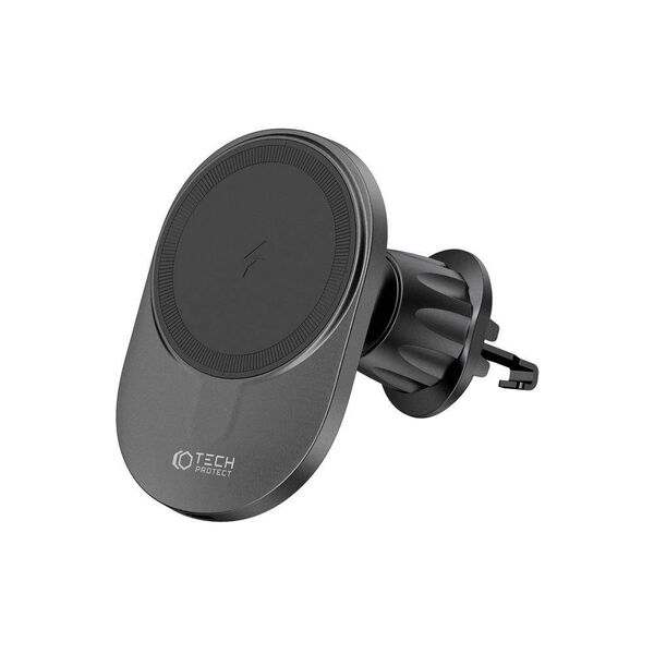 Magnetic MagSafe Car Mount with Wireless Charging 15W for Vent Car Tech-Protect MM15W-V1 black 9490713934562