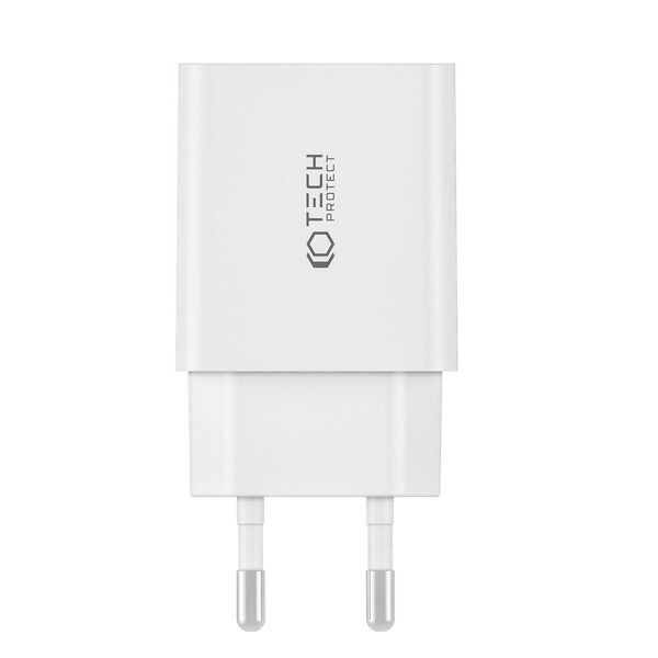 Ładowarka Sieciowa 30W PD USB-C + QC3.0 USB Tech-Protect NC30W biała 9490713935194