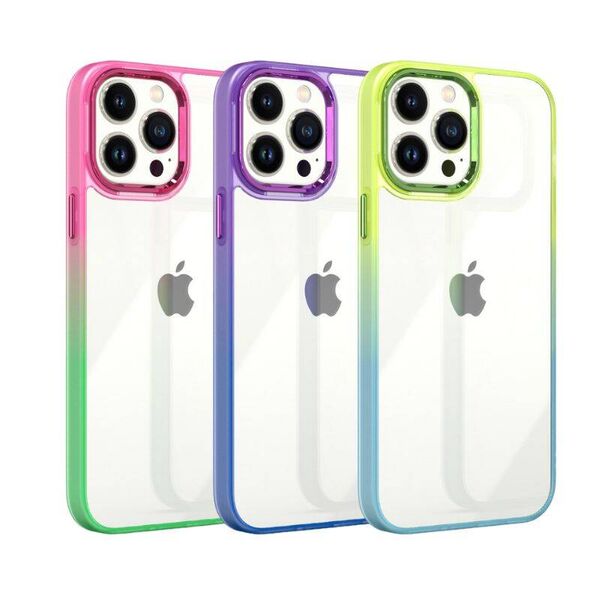 Case APPLE IPHONE 15 MX Rainbow green-blue 5901313079583