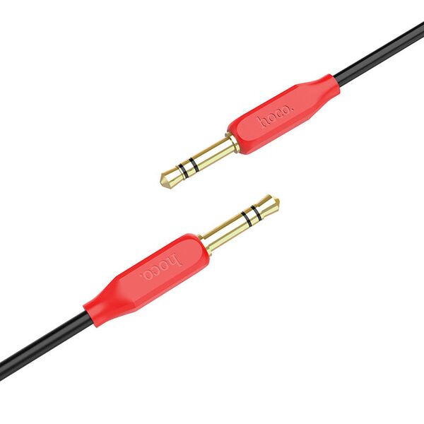 Cable AUX 1m minijack 3,5mm - minijack 3,5mm Hoco UPA11 red 6957531079309