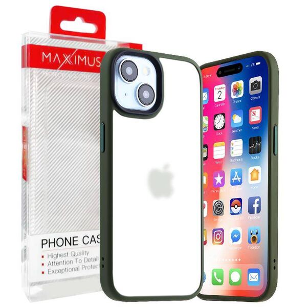 Case APPLE IPHONE 15 MX Ribbed Cam green 5901313091240