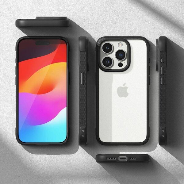 Case APPLE IPHONE 15 PRO MAX Ringke Fusion Bold Matte Black transparent 8809919306713