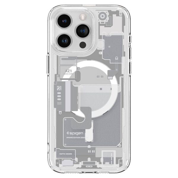 Case APPLE IPHONE 15 PRO Spigen Ultra Hybrid Mag MagSafe Zero One White transparent 8809896753586