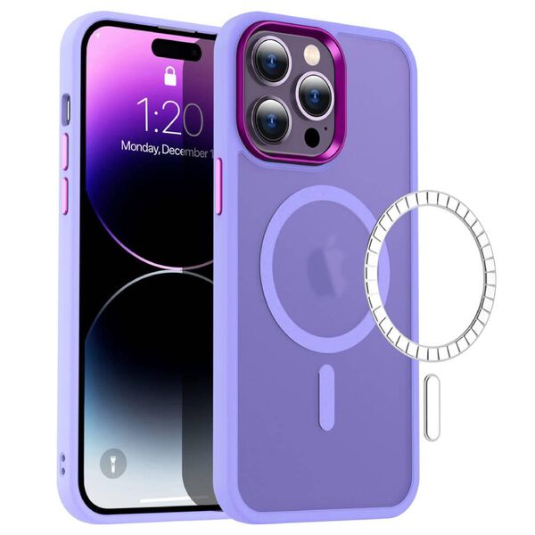 Case IPHONE 14 PRO Matt MagSafe purple 5904161142652