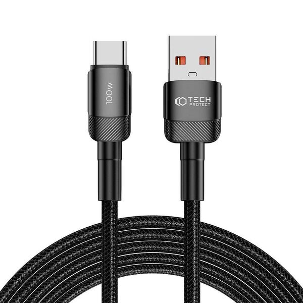 Cable USB - USB Type C 100W / 5A 3m Tech-Protect UltraBoost EVO black 5906203690732