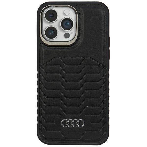 Original Case IPHONE 14 PRO Audi Synthetic Leather MagSafe (AU-TPUPCMIP14P-GT/D3-BK) black 6955250226851