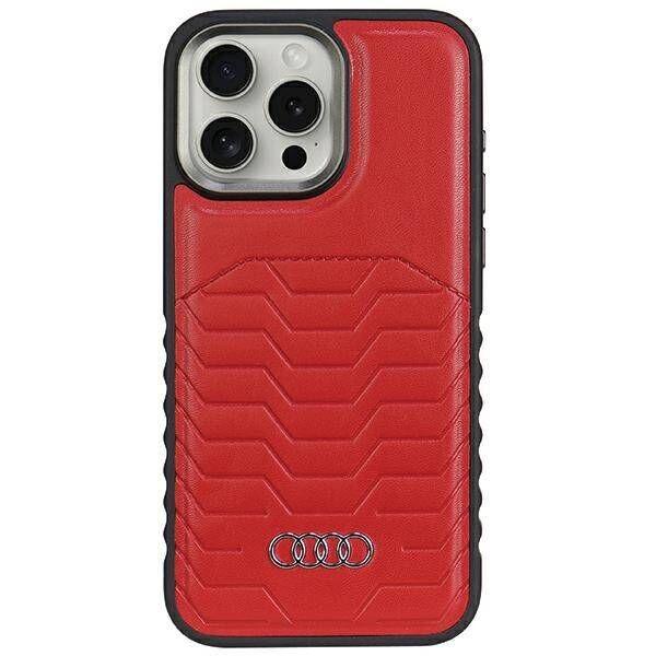 Original Case IPHONE 14 PRO Audi Synthetic Leather MagSafe (AU-TPUPCMIP14P-GT/D3-RD) red 6955250226912