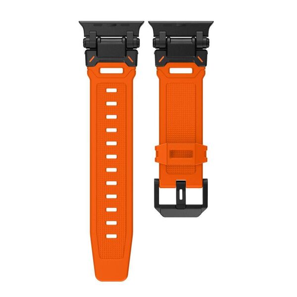 Strap for APPLE WATCH 4 / 5 / 6 / 7 / 8 / 9 / SE / ULTRA 1/2 (44 / 45 / 49 MM) Tech-Protect Delta Pro orange-black 5906302307838