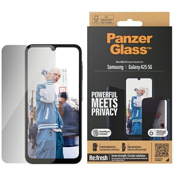 Tempered Glass SAMSUNG GALAXY A25 5G PanzerGlass Ultra-Wide Fit Screen Protection Easy Aligner Included (P7335) 5711724173356