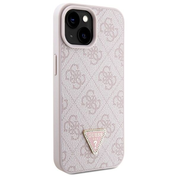 Guess case for iPhone 15 6.1&quot; GUHCP15SP4TDSCPP pink hardcase Crossbody 4G Metal Logo 3666339147228