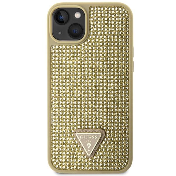 Guess case for iPhone 14 Plus 6,7&quot; GUHCP14MHDGTPD gold hardcase Rhinestone Triangle 3666339120061