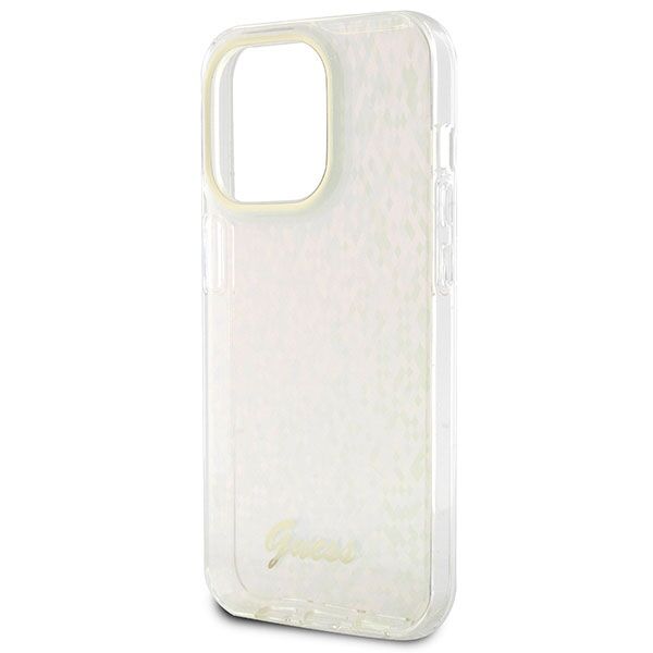 Guess case for iPhone 15 Pro Max 6.7&quot; GUHCP15XHDECMP pink hardcase IML Faceted Mirror Disco Iridescent 3666339172626