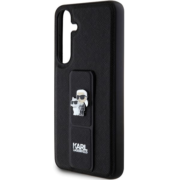 Karl Lagerfeld case for Samsung Galaxy S24+ KLHCS24MGSAKCPK black HC GRIPSTAND SAFFIANO KC PINS 3666339242152