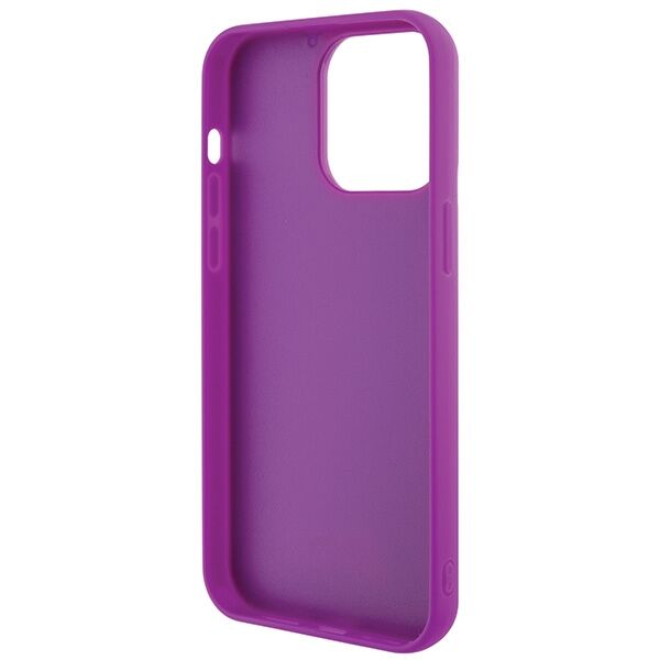 Guess case for iPhone 15 Pro Max 6,7&quot; GUHCP15XPMSDGSF fuschia HC PU Disco Script Metal 3666339173746