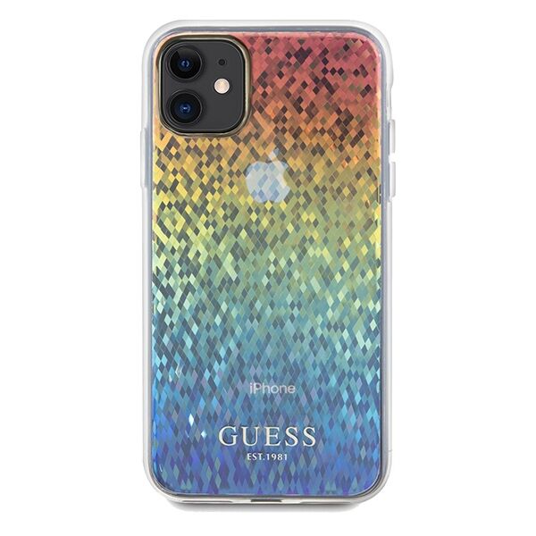 Guess case for  iPhone 11 GUHCN61HDECMI HC IML FACETED MIRROR DISCO IRIDESCENT 3666339172213