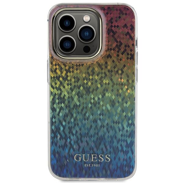 Guess case for  iPhone 14 Pro Max 6,7&quot; GUHCP14XHDECMI HC IML FACETED MIRROR DISCO IRIDESCENT 3666339172305