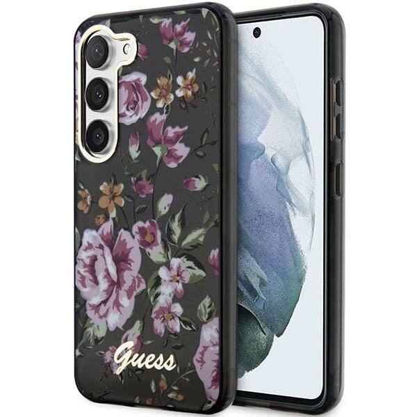 Guess case for Samsung Galaxy S23 Plus GUHCS23MHCFWSK black HC IML Flower 3666339117207