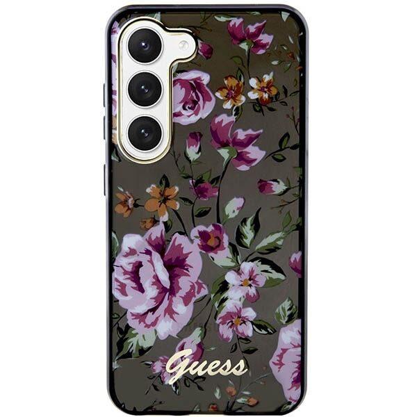 Guess case for Samsung Galaxy S23 Plus GUHCS23MHCFWSK black HC IML Flower 3666339117207