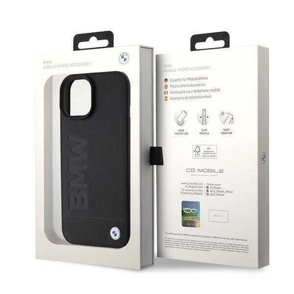 Original Case APPLE IPHONE 15 BMW Hardcase Signature Logo Imprint Magsafe (BMHMP15SSLLBK) black 3666339145347