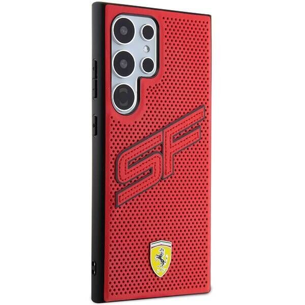 Original Case SAMSUNG GALAXY S24 ULTRA Ferrari Hardcase Big SF Perforated (FEHCS24LPINR) red 3666339242527