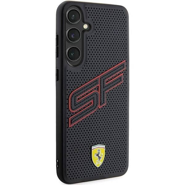 Original Case SAMSUNG GALAXY S24 Ferrari Hardcase Big SF Perforated (FEHCS24SPINK) black 3666339242534